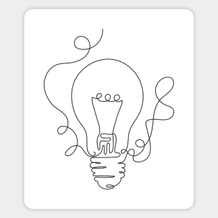 Continuous Line Lightbulb Magnet